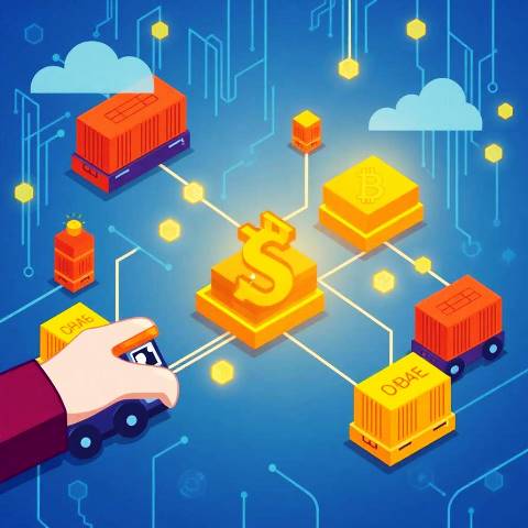 Blockchain Supply Chain Icon